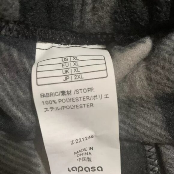 LAPASA Men's Fleece Pajama Pants Plaid Lounge Sleep PJ Bottoms with Pockets - Picture 2 of 4